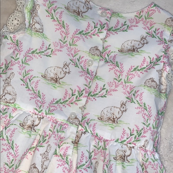 Children’s Place Easter Bunny Dress 4T White & Pink EUC - Picture 12 of 13